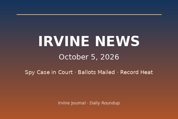 Irvine News October 5, 2026